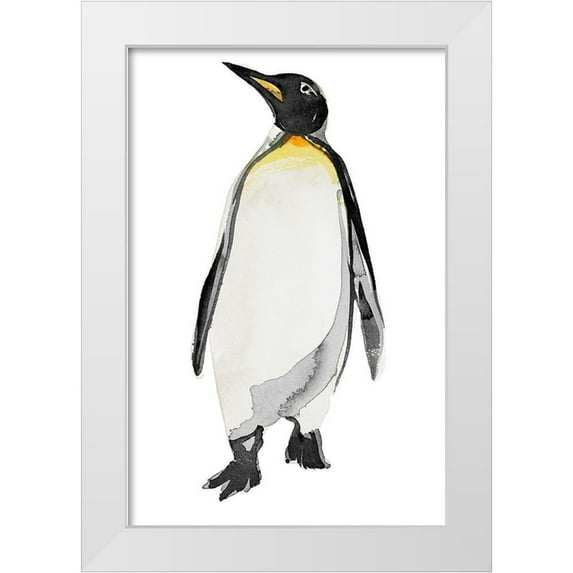 Billinghurst, Marina 17x24 White Modern Wood Framed Museum Art Print Titled - Penguin I
