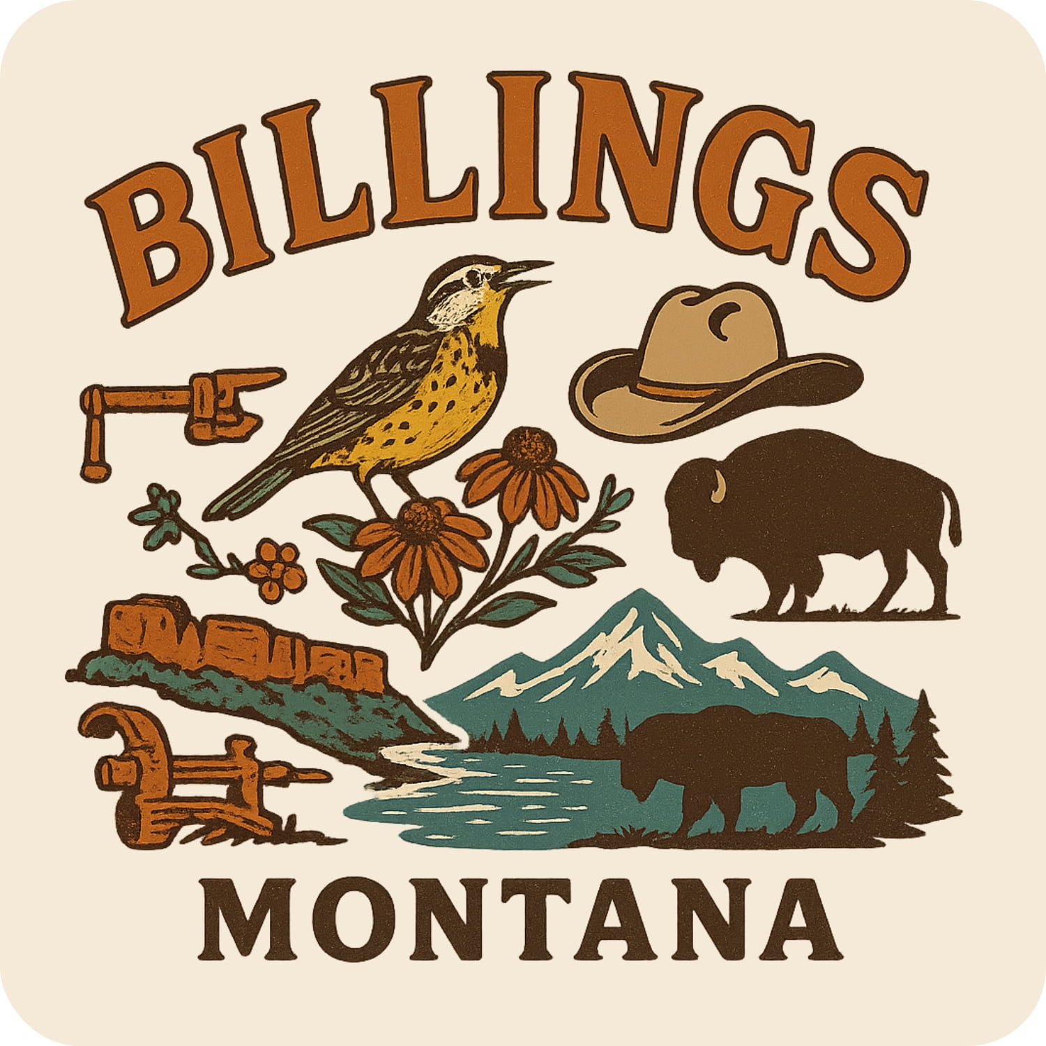 DHDM 406 Area Code Sticker For Montana - 5"x3" Premium Vinyl Decal, UV Resistant (Billings, Bozeman, Butte)