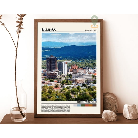 Billings Print, Billings Wall Art, Billings Poster, Billings Photo, Billings Poster Print, Billings Travel Poster, Billings Montana Wall Art, Modern Wall Decor, 16x24 UNFRAMED