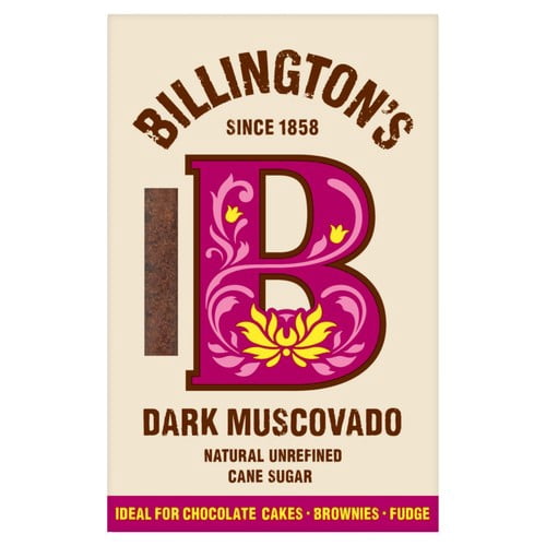 Billington's Dark Muscovado Sugar 500g, British Import (Pack of 2)