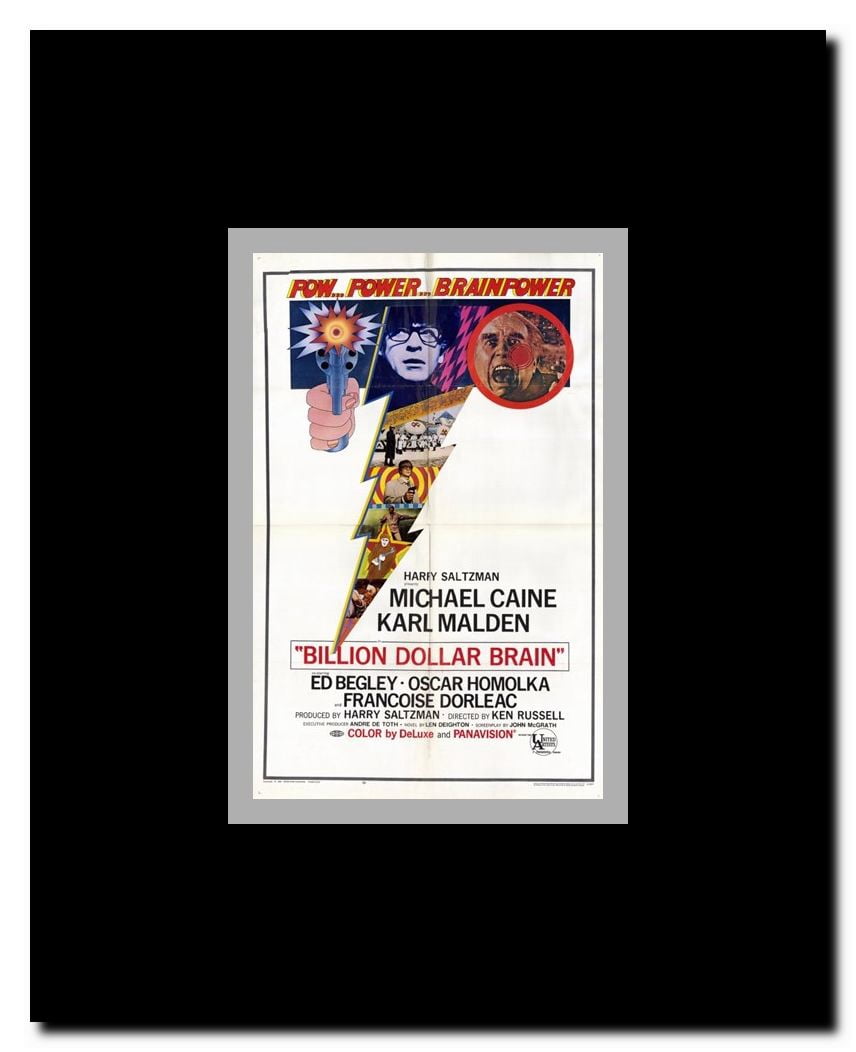 Billion Dollar Brain Framed Movie Poster
