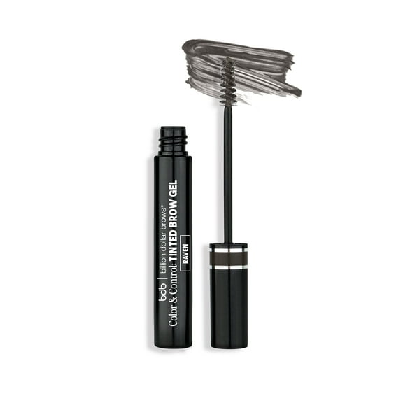 bdb Color & Control Tinted Brow Gel, Effortless Feathered Eyebrows, Waterproof Formula, Vegan & Cruelty-Free, Raven Black