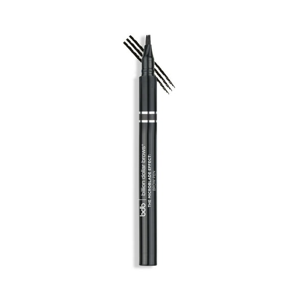 bdb The Microblade Effect Brow Pen – Create Natural, Microbladed-Like Brows, Waterproof & Smudge-Proof, Long-Lasting, Bold, Defined Brows - Raven/Black