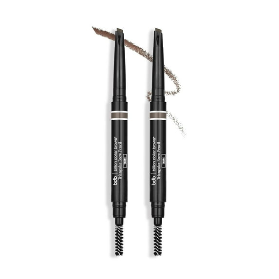 bdb Triple Threat Triangular Universal Eyebrow Pencil - Precision Tip & Spoolie, Waterproof, Define Shape & Fill Brows