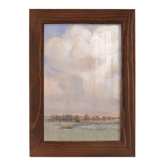 Billowing Clouds II - Framed Print w/glass - Chestnut