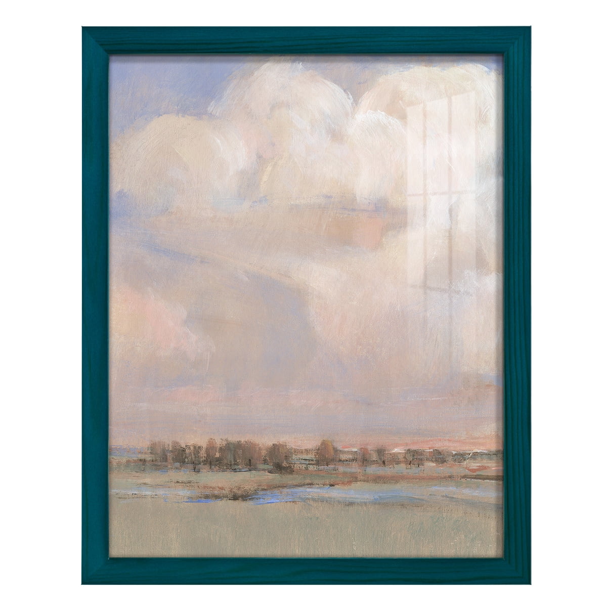 Billowing Clouds II - Framed Print w/glass - Ocean Blue