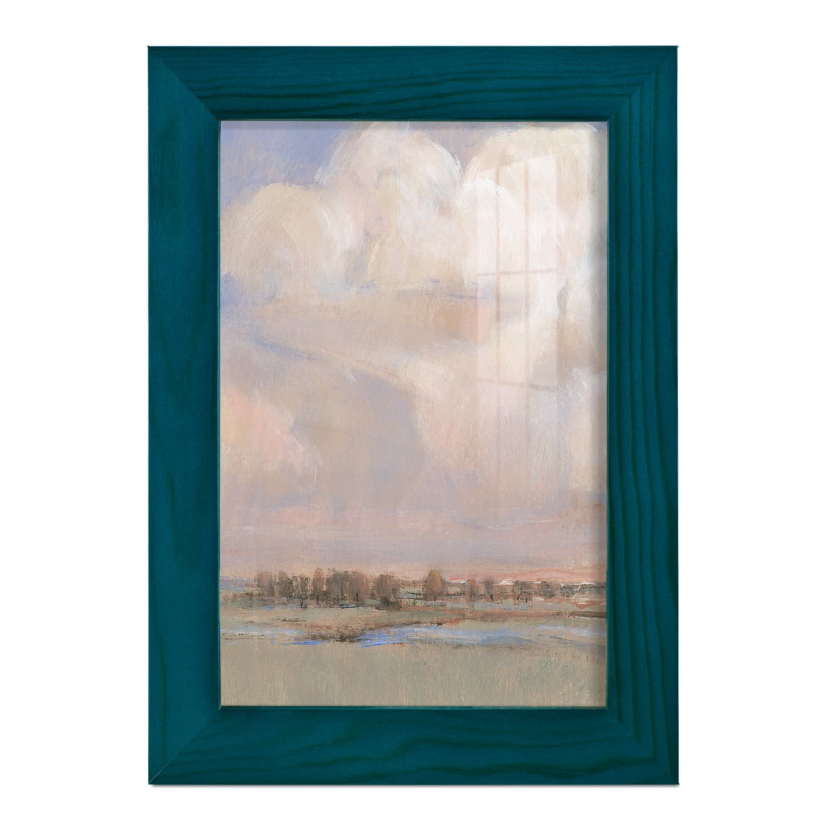 Billowing Clouds II - Framed Print w/glass - Ocean Blue