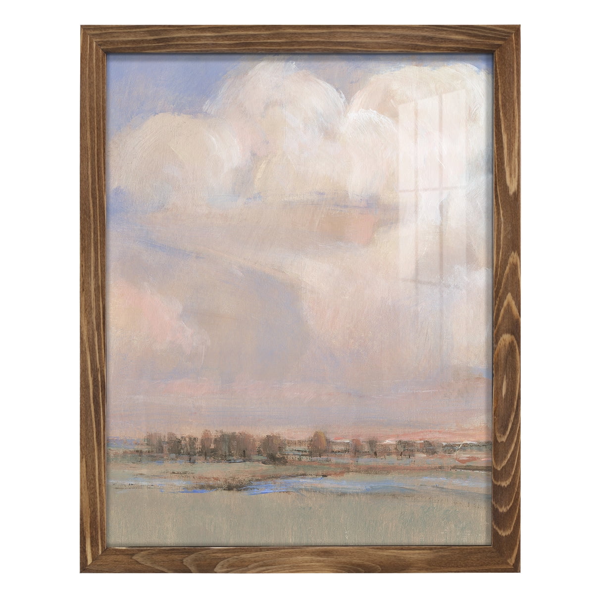 Billowing Clouds II - Framed Print w/glass - Walnut