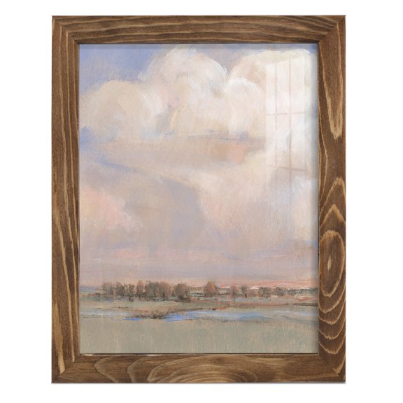 Billowing Clouds II - Framed Print w/glass - Walnut