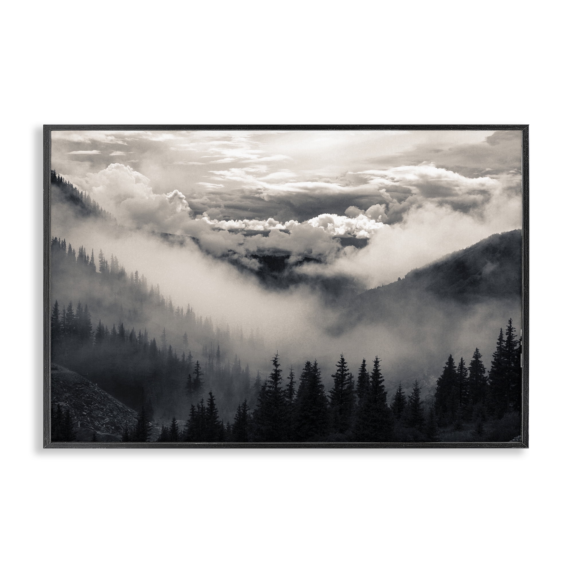 Billowing Fog Atmosphere Black Framed Giclee Art, design by Decent Exposures