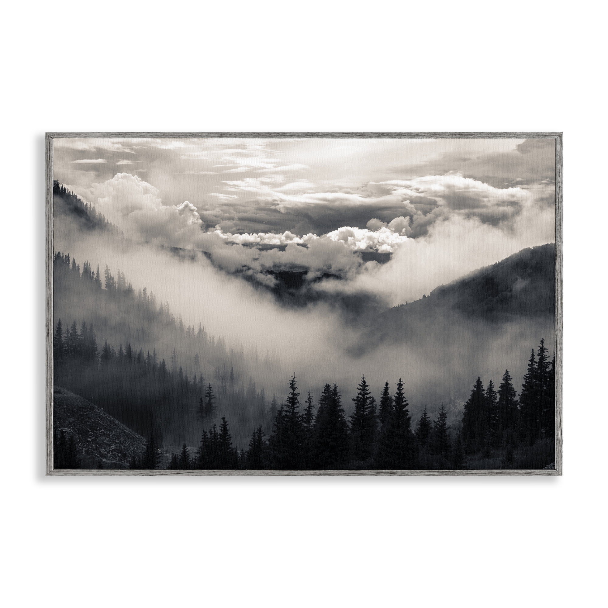 Billowing Fog Atmosphere Gray Framed Giclee Art, design by Decent Exposures