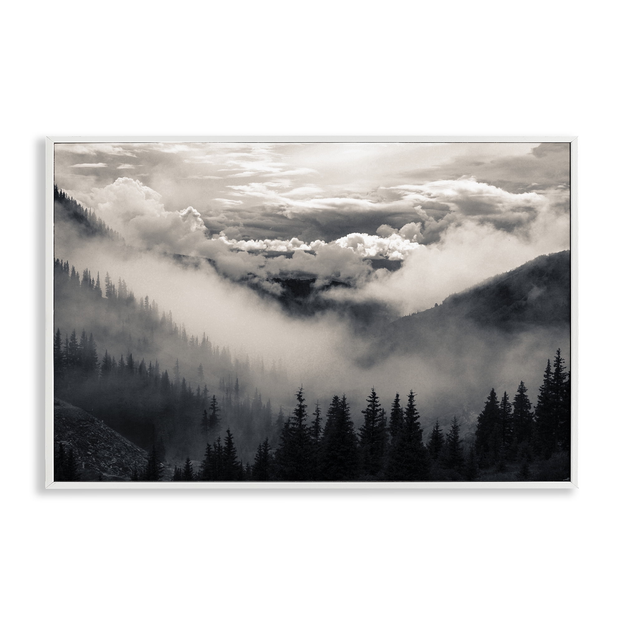 Billowing Fog Atmosphere White Framed Giclee Art, design by Decent Exposures