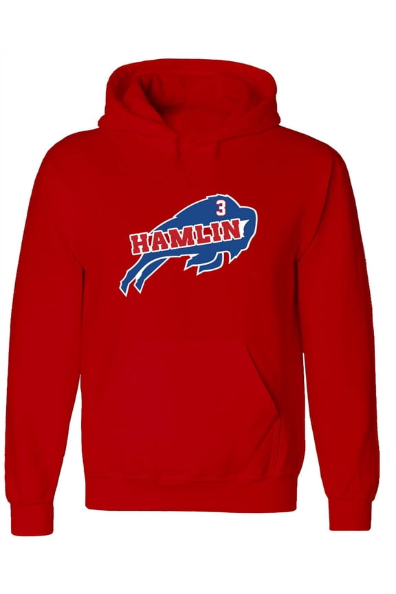 Bills Damar Hamlin Logo Prayers Hooded Sweatshirt YOUTH Medium