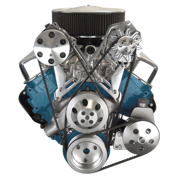 Bills Hot Rod Co. BBC A/C, P/S, and Alternator Brackets, Black