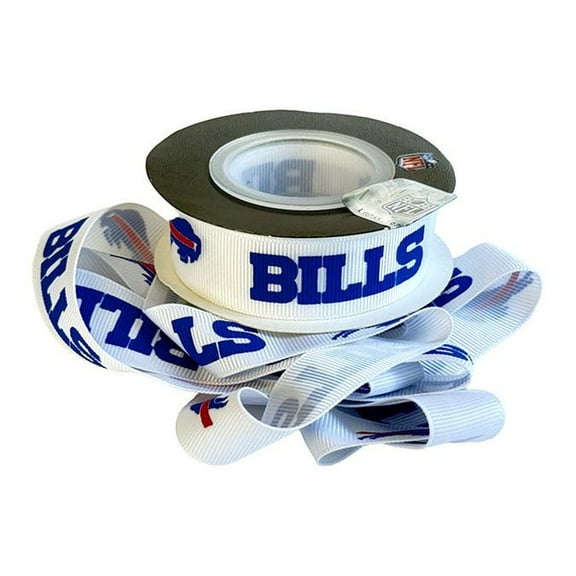 Bills Printed Ribbon 7/8"-Inch Width, 15 Foot Spool - USA Licensed Bows
