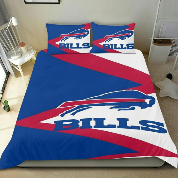 Bills Themed Bed Sheet Set Three Piece Set 53x79 Inches Comfortable And Skin Friendly Unique Design Creating A Star Studded Night