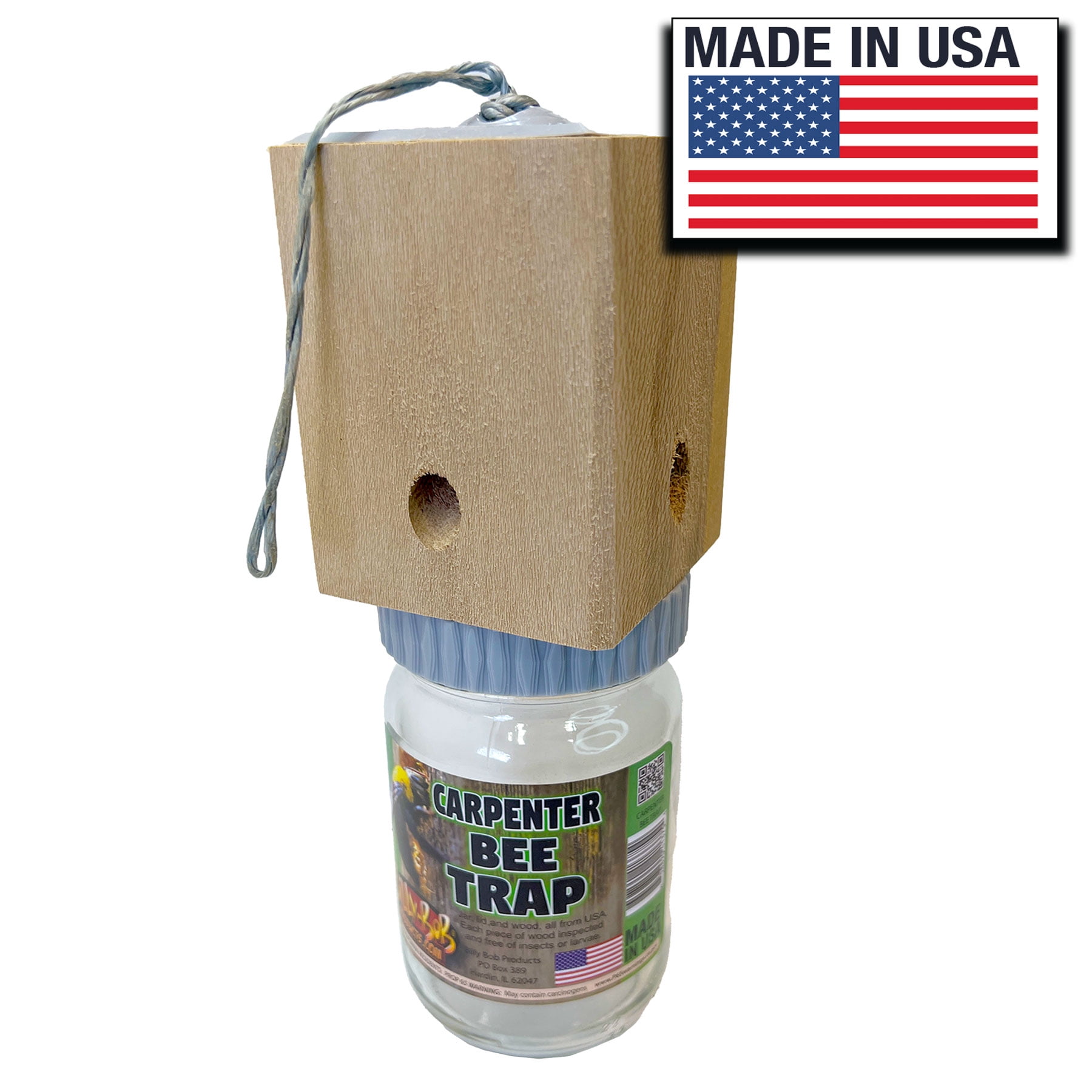 Billy Bob Carpenter Bee Trap – Hanging Outdoor Trap