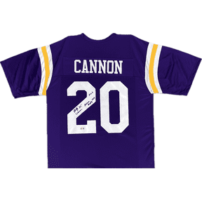 Billy Cannon Signed Autographed Custom Purple/White Jersey Beckett Authentic HOF
