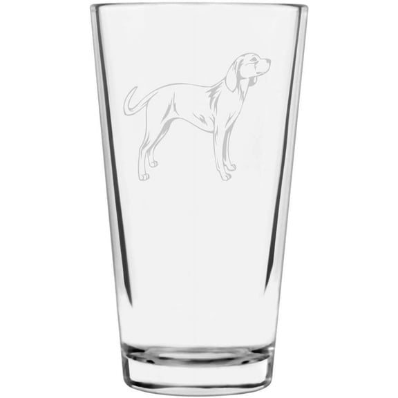 Billy Dog Themed Etched All Purpose 16oz Libbey Pint Glass