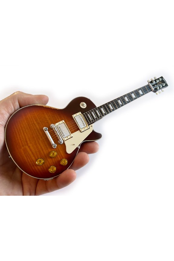 Billy Gibbons Gibson Les Paul Standard 1959 Cherry Sunburst Aged "Pearly Gates" Mini Guitar Replica Collectible GG-137