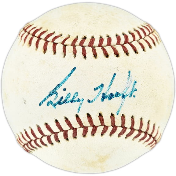 Billy Hoeft Autographed Official NL Baseball Chicago Cubs Beckett BAS QR #BU87211