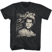 Billy Idol 84 Rebel Yell Tour Black Heather T-Shirt