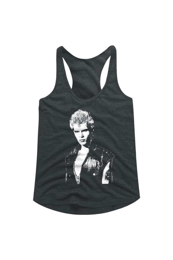 Billy Idol Black Junior Women's Racerback Tank Top T-Shirt