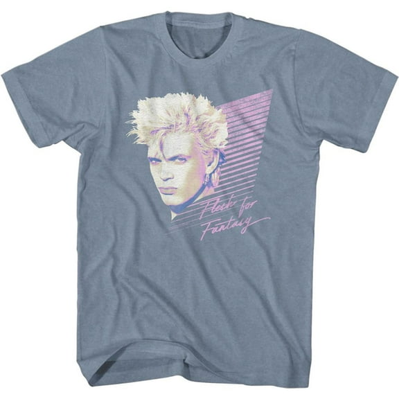 Billy Idol Flesh For Fantasy Indigo Heather Adult T-Shirt