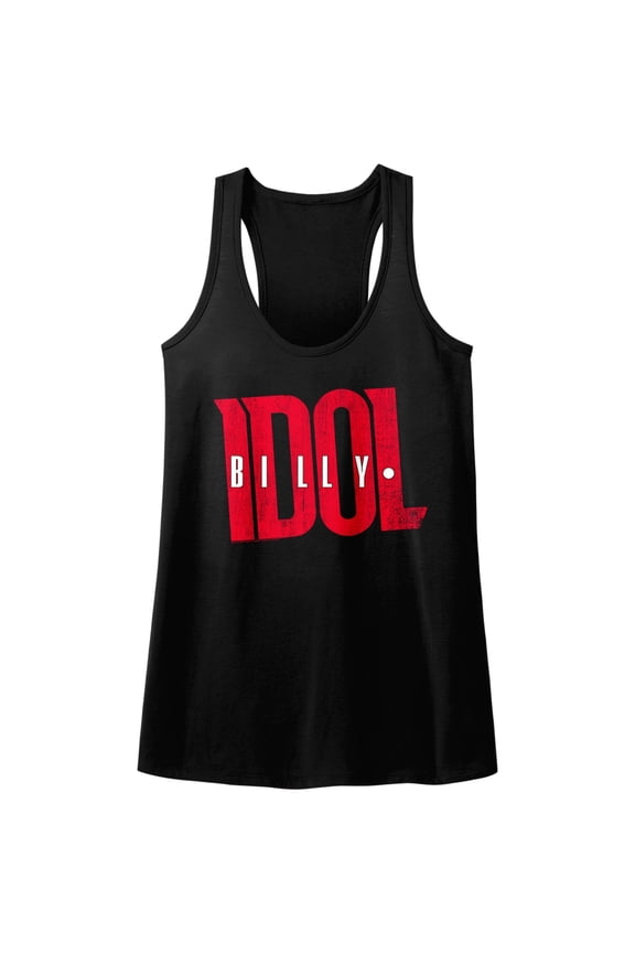 Billy Idol Logo Black Women's Racerback Tank Top T-Shirt