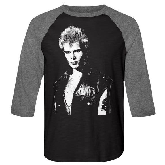Billy Idol Vintage Black Adult Sleeve Raglan Baseball T-Shirt