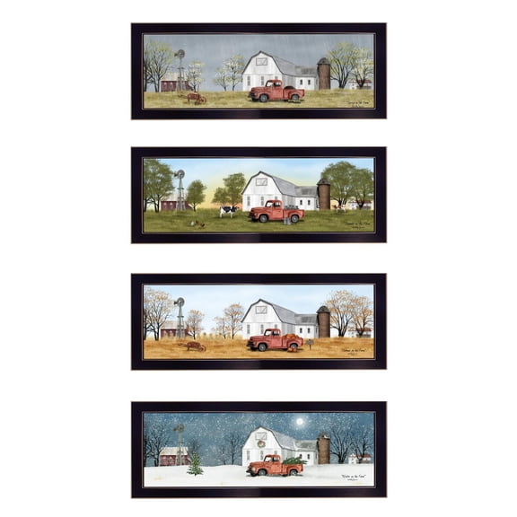 TrendyDecor4U Four Seasons Collection V 4-Piece Vignette Wall Art V628-712
