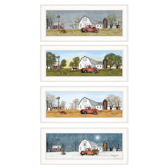 TrendyDecor4U Billy Jacobs Four Seasons V 4-Piece Vignette Wall Art V628-226G