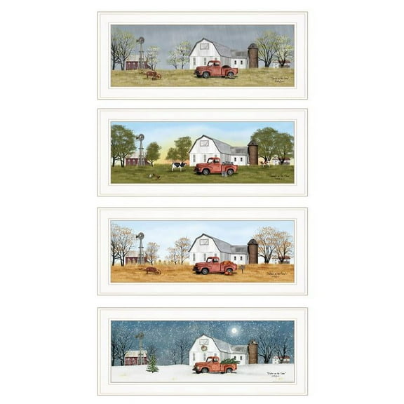 Billy Jacobs Four Seasons Collection V 4Piece Vignette Wood Multi-Color