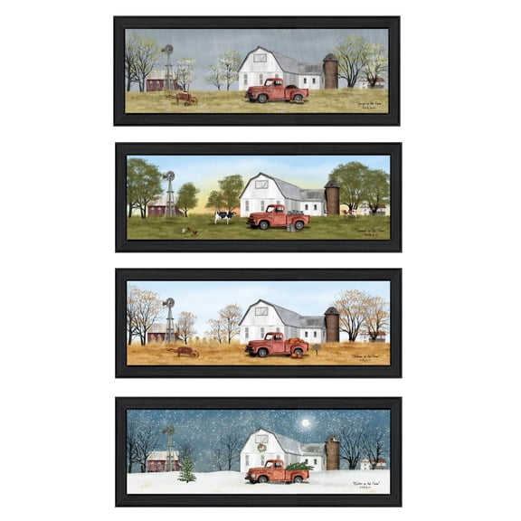 TrendyDecor4U Four Seasons Collection Vii 4-Pc Vignette Wall Art V629-405