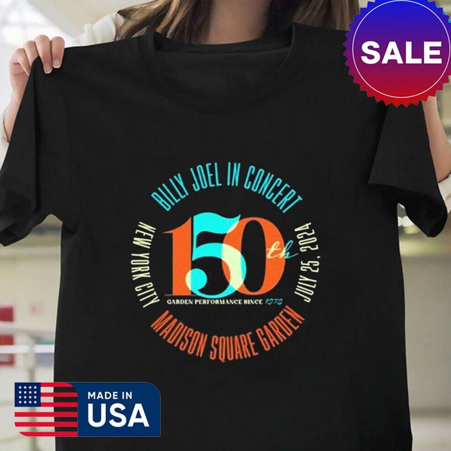 Billy Joel 150th MSG Kaleidoscope July 25 2024 TShirt size S5XL