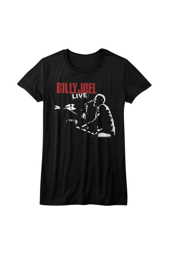 Billy Joel '81 Tour Black Junior Women's T-Shirt