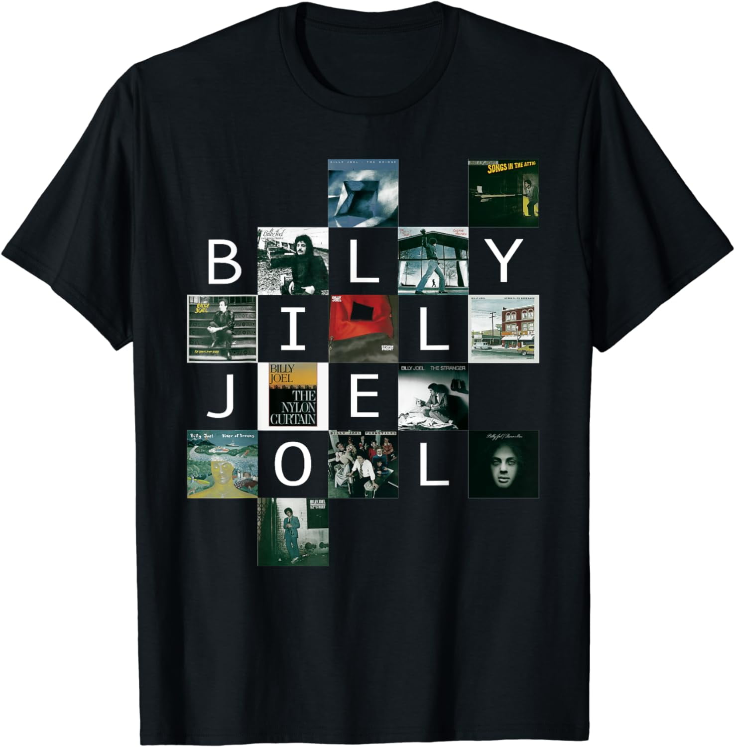 Billy Joel - Albums Set List T-Shirt - Walmart.com