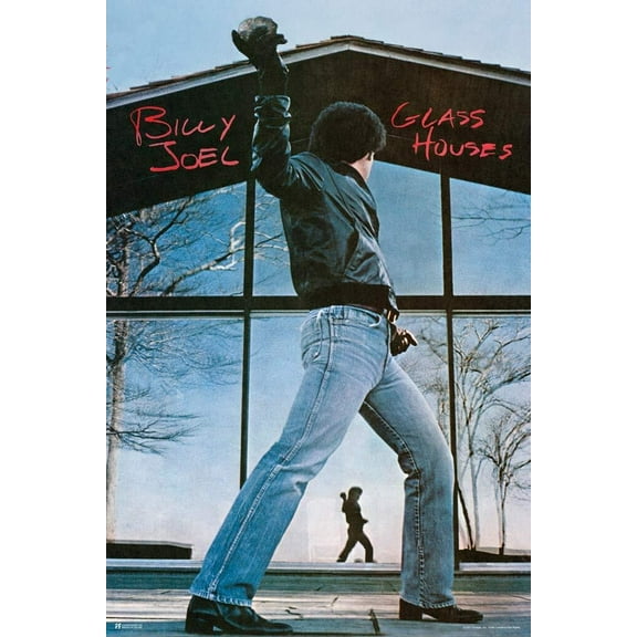 Billy Joel Glass Houses Album Cover Classic Rock Music Merchandise Retro Vintage 70s 80s Concert Tour Cool Wall Art Print Poster