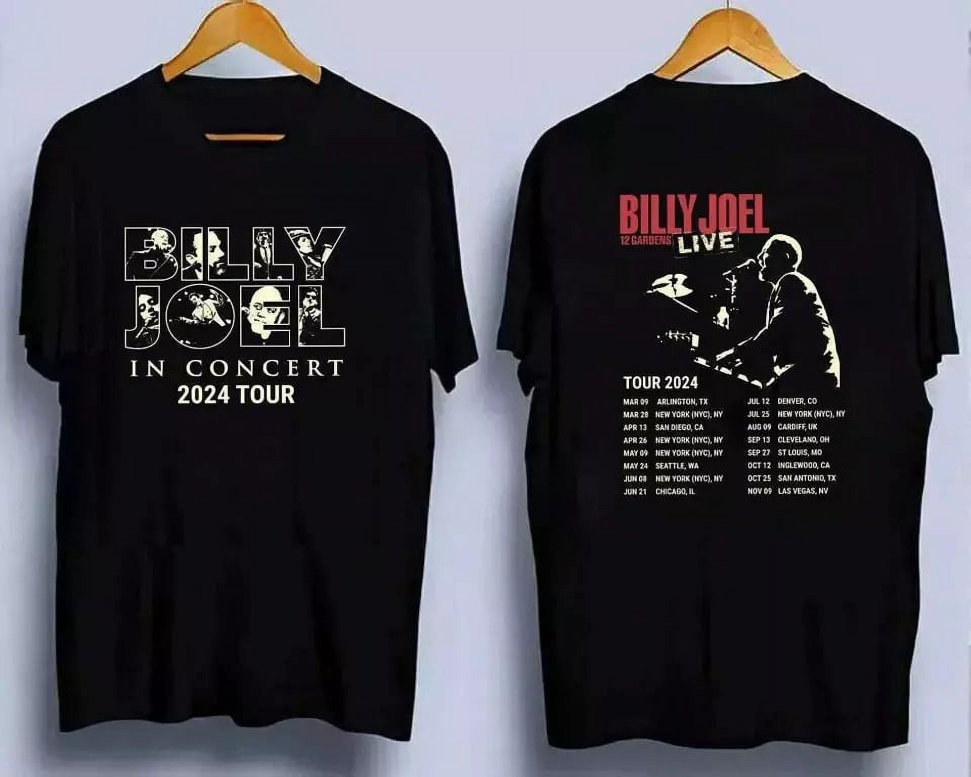 Billy Joel In Concert Music Tour 2024 Black Tshirt S3XL Fastship
