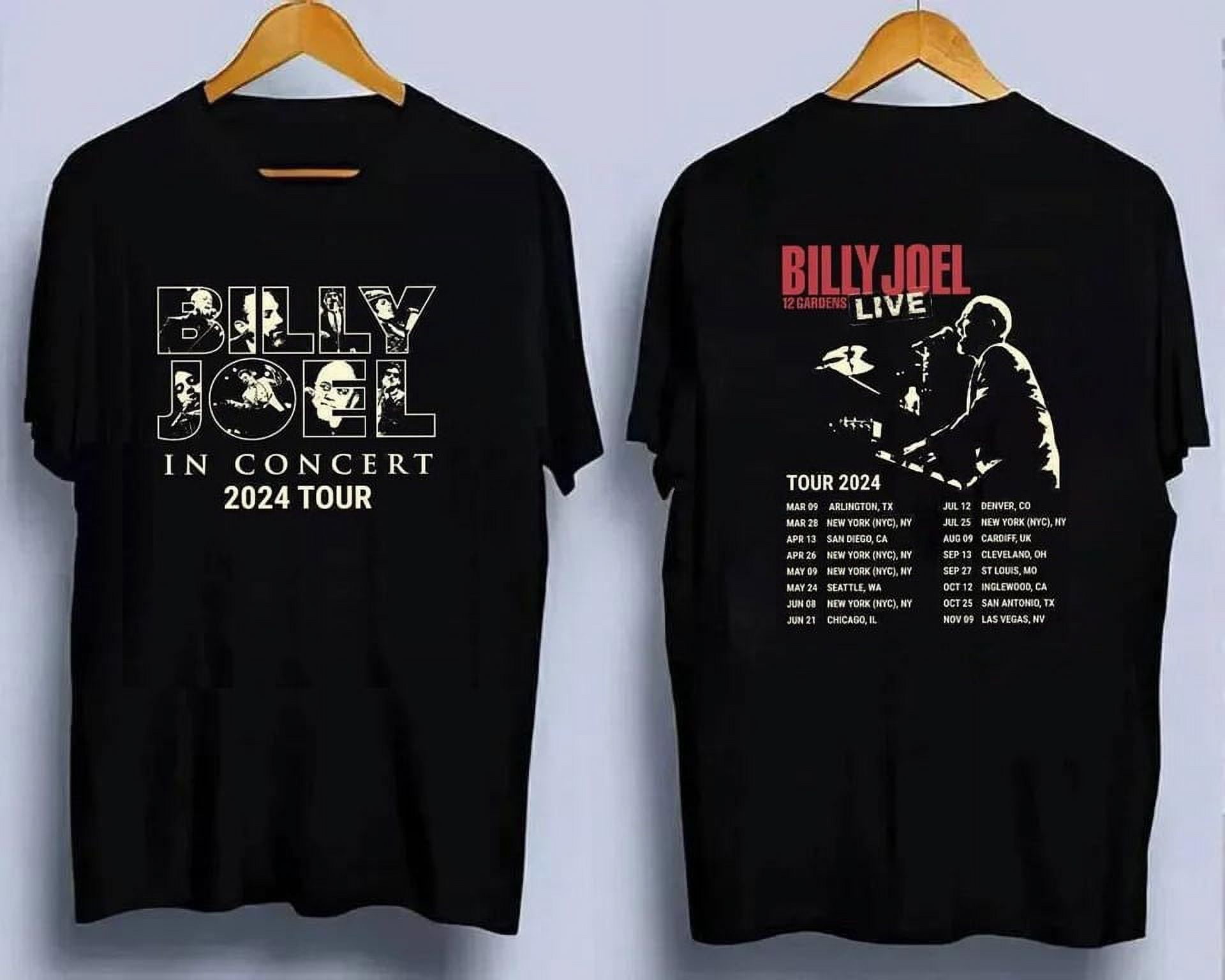 Billy Joel In Concert Music Tour 2024 Black Tshirt S3XL Fastship