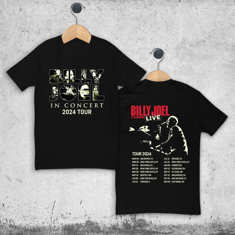 Billy Joel In Concert Music Tour 2024 Unisex TShirt, Billy Joel Outfit