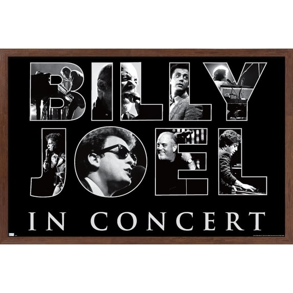 Billy Joel - In Concert Wall Poster, 14.725" x 22.375" Framed