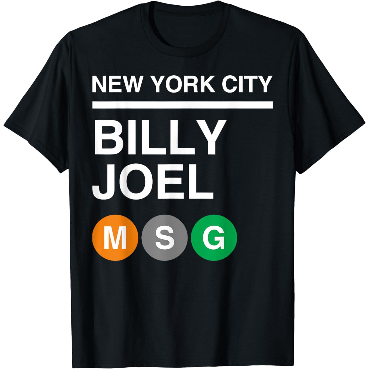 Billy Joel - MSG Subway T-Shirt - Walmart.com