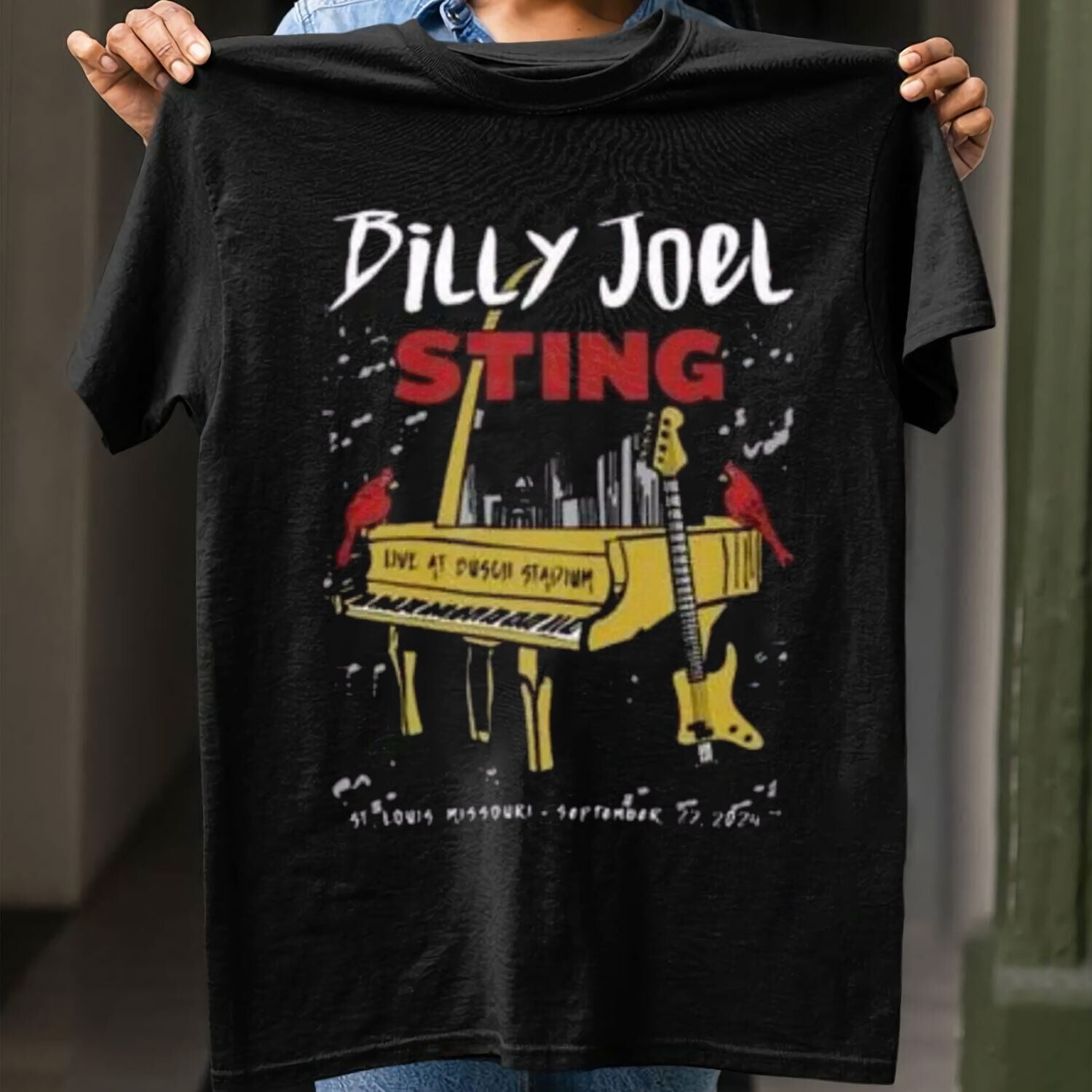 Billy Joel & Sting Sep 27, 2024 Busch Stadium, St. Louis, Mo Shirt S3Xl