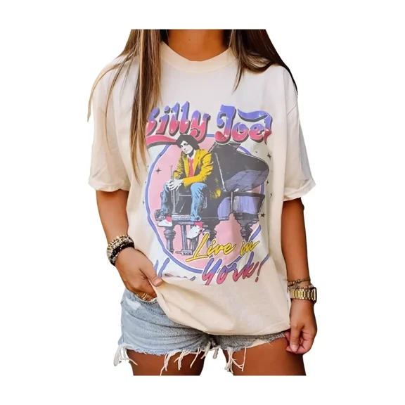 Billy Joel Vintage T-Shirt, Billy Joel Live Tour Shirt Hot Trending Shirt Vintage Fan Gift Tee Birthday Gift
