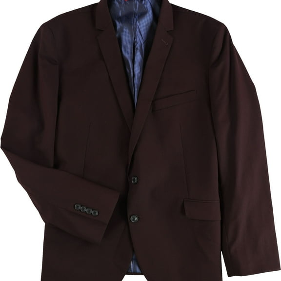 Billy London Mens Slim Fit Two Button Blazer Jacket, Red, 46 Regular