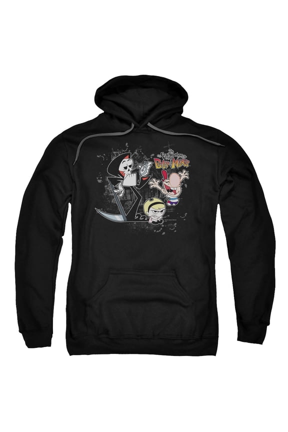 Billy & Mandy Splatter Cast Adult Pullover Hoodie Sweatshirt Black