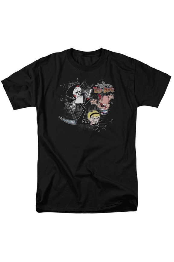 Billy & Mandy - Splatter Cast - Adult Unisex Short Sleeve T-Shirt - Black