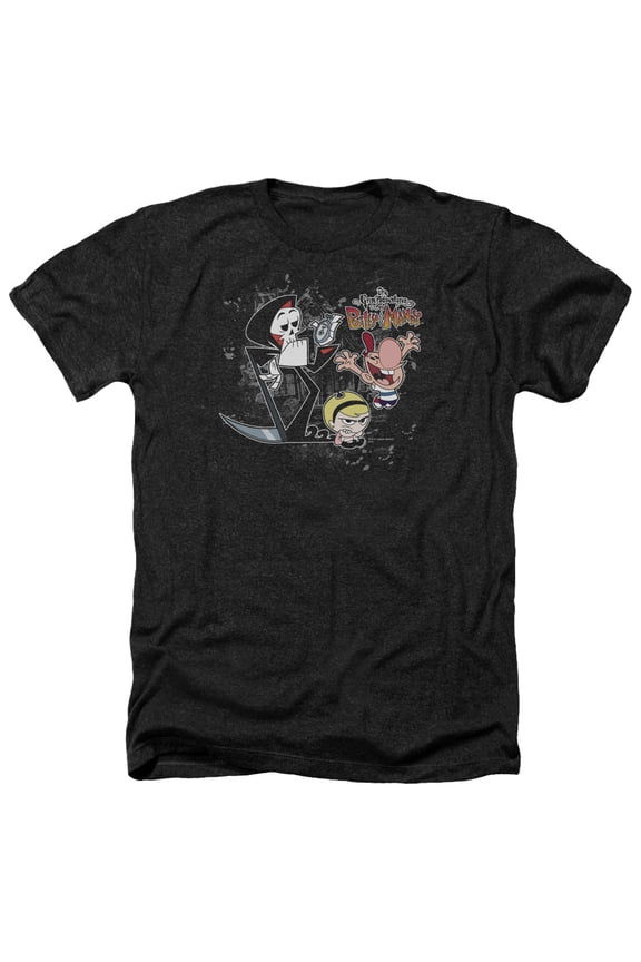 Billy & Mandy - Splatter Cast - Heather Short Sleeve Shirt - XXX-Large