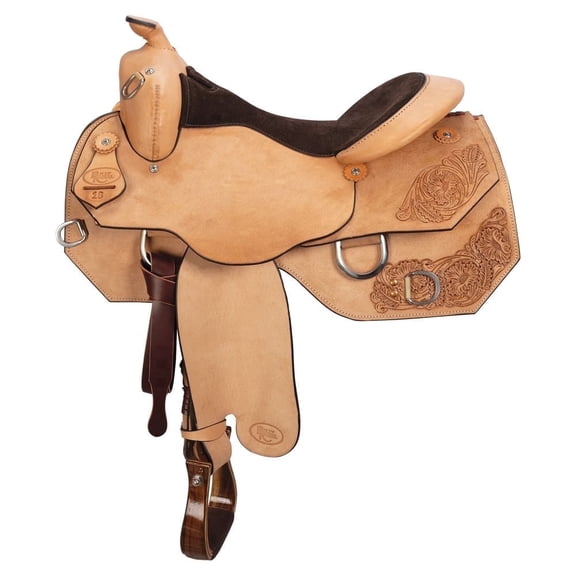 Billy Royal Elite Tooled Roughout Work Saddle & Western Horse Saddle | Color Light | 17